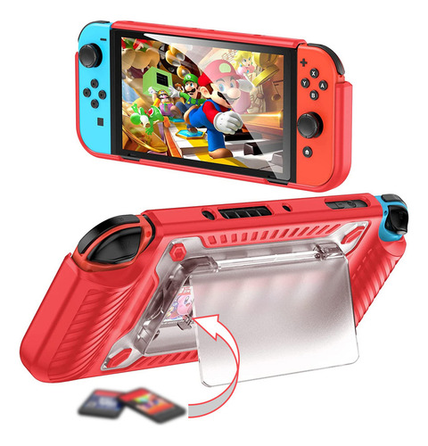 Funda Protector Carcasa Nintendo Switch Oled  Roja
