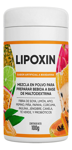 Suplemento En Polvo Lipoxin  Sabor Mandarina En Pote De 220g