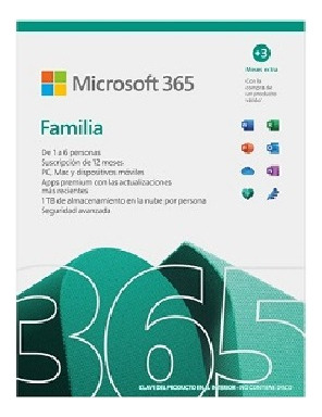 Microsoft 365 Family - Licencia (1 Año) - Hasta 6 Personas