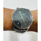 Reloj Citizen Eco Drive Bm6980-59h Acero Inox, Grey & Green