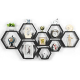 Estanterías Hexagonales Flotantes Para Pared, Juego De 8, De