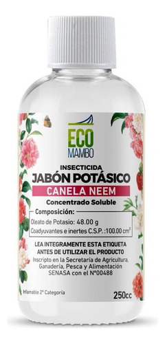 Jabon P. Canela Neem X 250cc-ecomambo C/tarjeta Pulgones