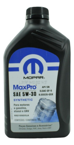 Óleo Mopar Maxpro 5w30 (sn/gf-5)