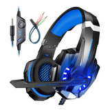 Audífonos Gamer Kotion Each G9000 Black Y Blue