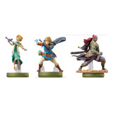 Amiibo Boneco Tears Of The Kingdom Link + Zelda + Ganondorf