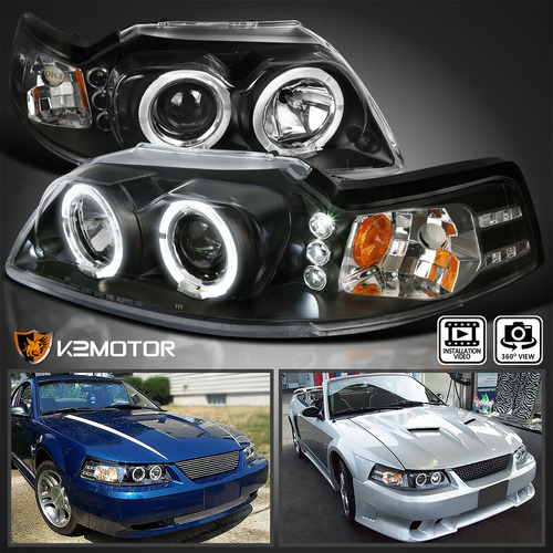 Par Faro Negro Led Ford Mustang Svt 2004 4.6l