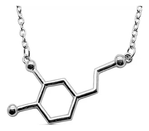 Collar Dije Dopamina Serotonina Molécula Joya Lindo Regalo 