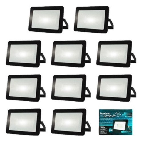 Kit 10 Reflectores Proyector Led 50w Alta Potencia =300w
