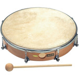 Pandero Sonor Afinable Con Golpeador 25cm Cgthd10n