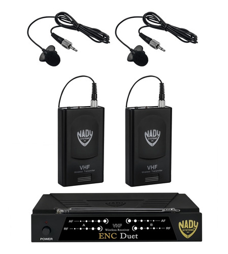 Microfono Inalambrico Nady Wlt Encore Duet X 2 Wlt-15 Vhf Pr