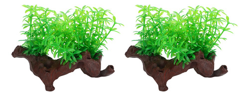 Decorações De Plantas Artificiais Para Tanques De Peixes, 2