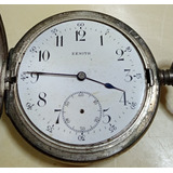 Reloj De Bolsillo Zenith Plata 0900 Y Oro 15 Rubíes 