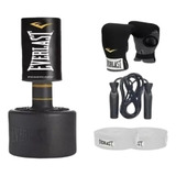 Costal De Box De Piso Con Guantes + Accesorios Everlast Msi