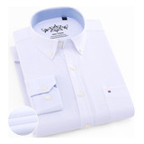 Camisa De Vestir Oxford Casual De Talla Grande Para Hombre,