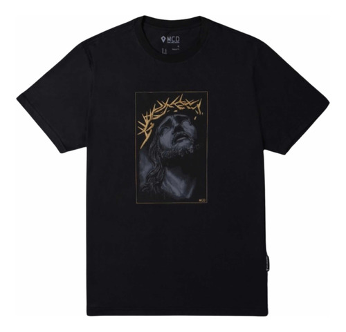 Camiseta Mcd Cristo - Preto E Dourado