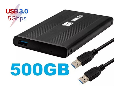 Hd Externo 500gb Usb Slim Portátil 3.0