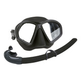 Máscara De Mergulho Pesca Silicone Camo Seasub Com Snorkel