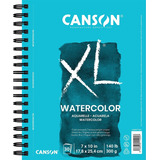 Sketchbook Canson Xl Watercolor 17.8x25.4 Cm 300g 30 Hojas Color Azul