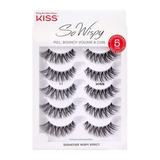 Pestañas Postizas Kiss So Wispy Ligeras X 5 Pares Negras