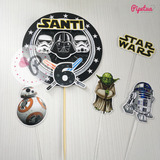 Topper 3d Para Torta Star Wars Guerra De Las Galaxias Adorno