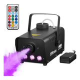 Maquina De Humo Con Control Remoto Inalambrico Y Luces Led, 