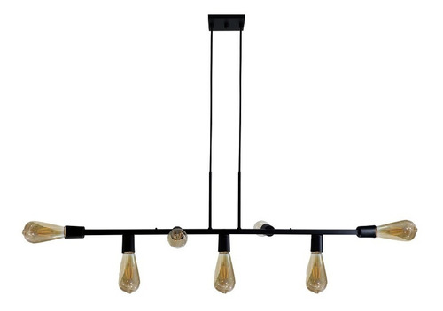 Lustre Pendente New Jabuticaba Perfeito P/ Sala Jantar Mesa Cor Preto 110v/220v