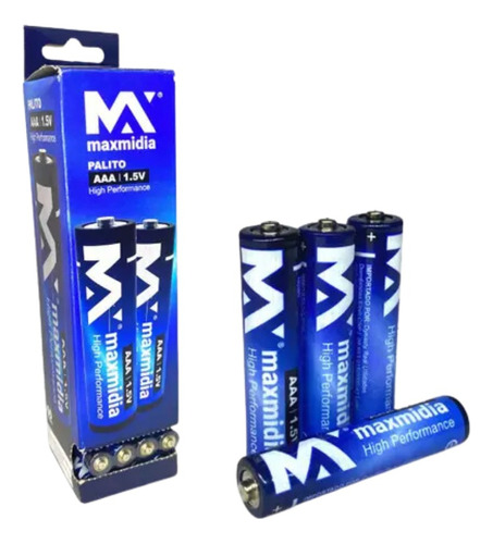 Pilha Aaa Maxmidia 1,5v Caixa 60 Unidades Revenda (palito)