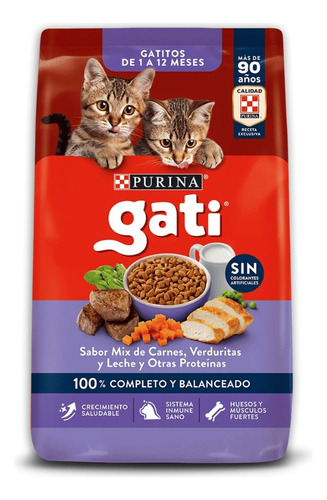 Purina Gati Kitten Mix De Carnes Y Verduras 15 Kg