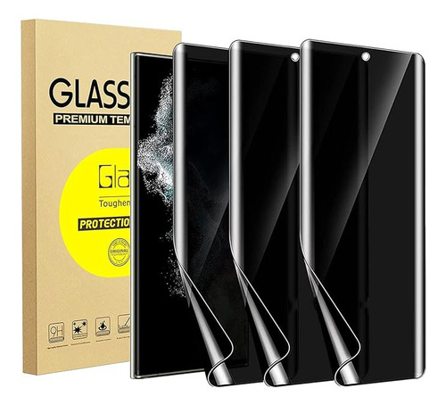 3kit Mica Privacidad Cristal Templado 9d Para Samsung Galaxy