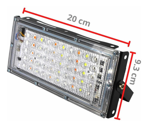 Paquete 80 Reflectores Rgb 50w Lupa Luz Led 127v