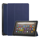 Funda De Piel Azul Para Amazon Kindle Fire Hd 10 2021