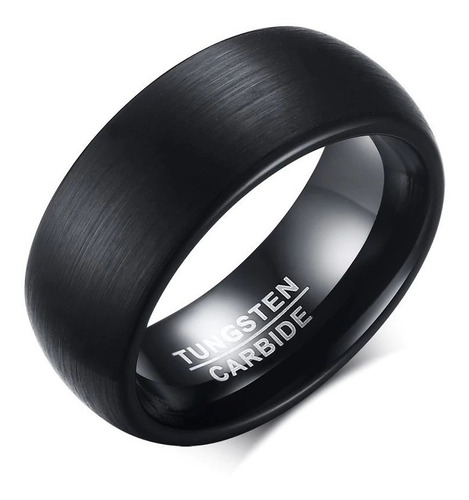 Anel Preto  Feminino Masculino Tungstênio Unidade