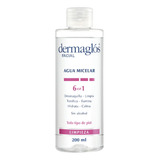 Agua Micelar Dermaglos 6 En 1 Limpieza X 200 Ml