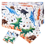 2pzs Mantel Rectangular De Dinosaurios Plástico Para Fiestas