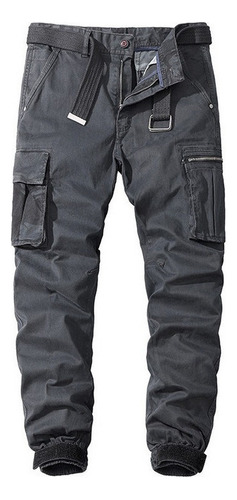 Pantalones Cargo Casuales Con Múltiples Bolsillos Parahombre