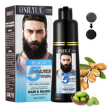 Tinte Negro Para Barba Para Cabello Gris, 10 Minutos, Sin Al