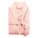 Roupão De Banho Feminino Gg Microfibra Camesa Rosa Blush