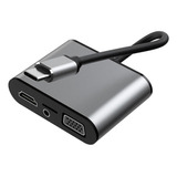 6 Adaptador Universal Usb Tipo-c Dock Usb 3.0 4k Hdmi Vga .