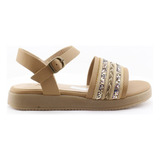 Sandalias Viamo Gin Dama Mujer Strass Bajas Comodas Carg