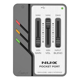 Interfaz De Audio Nux Pocket Port Usb Guitarra Cuota