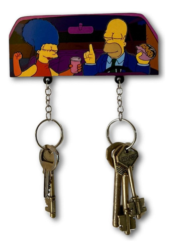 Porta Llaves Simpson Colorido