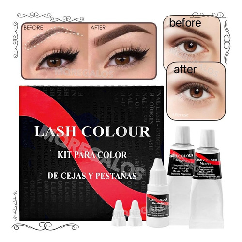 Kit Tinte De Pestañas Y Cejas Lash Color Para 50 Servicios