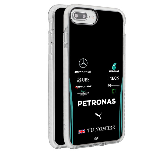 Funda Para iPhone Mercedes F1 Personalizada Con Tu Nombre