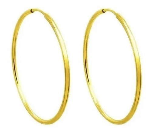 Brinco Argola Banhado A Ouro 18k (5 Camadas) 7 Cm + Brinde !