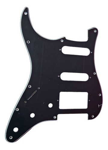 Pickguard Cool Parts Pst01hss Bk Strato Tri Capa Negro Zurdo