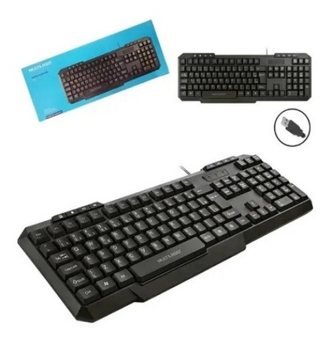 1 - Teclado Multimidia Slim Usb Multilazer Tc-206