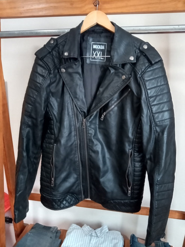 Campera Rockera De Cuero Mockba - Oportunidad X Detalle 