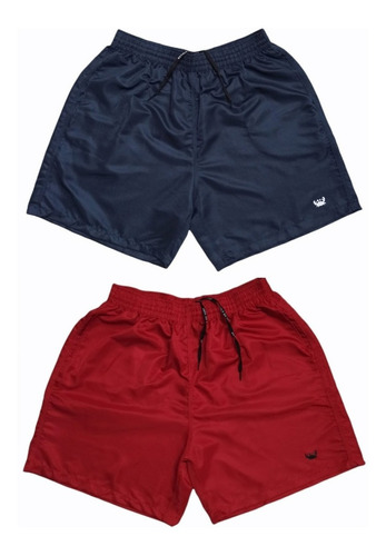 Kit 2 Shorts Tactel Masculino Bermudas Moda Praia Plus Size 