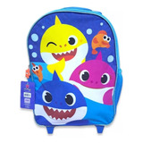 Mochila Con Ruedas Para Niño Baby Shark Escolar