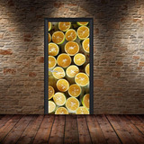 Vinilo Para Puerta Verduleria Limon Limonada Jugo Bebida M7